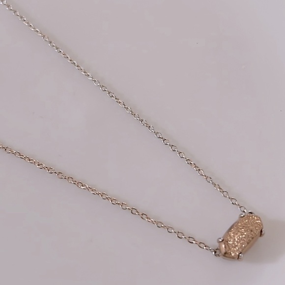 KENDRA SCOTT • Ever Rose Gold Drusy Pendant Necklace - Picture 9 of 9